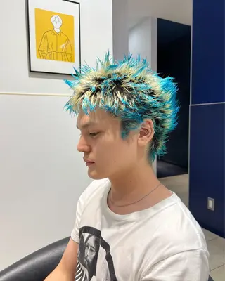 ショート カラー メンズ 堀部 梨瑠のヘアスタイル