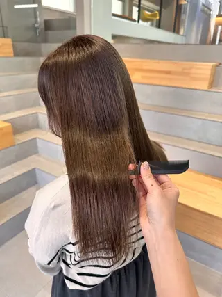 セミロング カラー 染谷 遥花のヘアスタイル