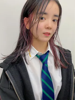 セミロング カラー 栄/矢場町 三井太朗のヘアスタイル