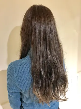 ロング カラー パーマ 艶髪カラー&ウルフ フルカワ ヒロズミのヘアスタイル