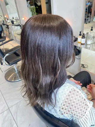 セミロング カラー ヘアアレンジ 🌻暖色カラー🌻 sakuraのヘアスタイル