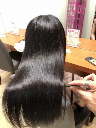 ロング コテ巻き風パーマ/ 髪質改善/河島恭平のヘアスタイル