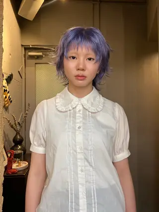 ミディアム カラー haco＋所属・圧倒的デザイン力 店長🎨RENAのヘアスタイル