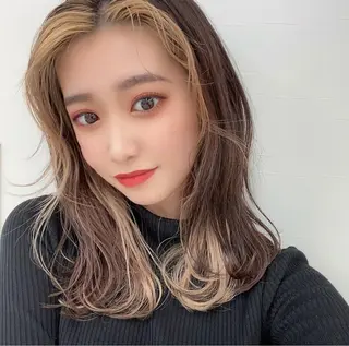 ロング カラー キッズ マツエク・マツパ レイヤー＆カラー 人気美容師倉崎涼のヘアスタイル