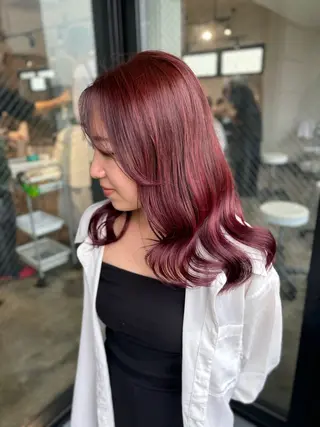 ミディアム カラー 💫miyu💫デザ インカラー/アレンジのヘアスタイル