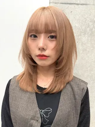 セミロング cinq PROJECT所属・ハイトーン/ブリーチ 🐈‍⬛【Ryo】のヘアスタイル