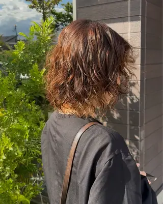 ミディアム パーマ 土屋 永のヘアスタイル