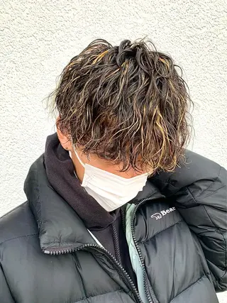 ショート カラー パーマ メンズ men’s salon NOA solte. 【メンズサロン ノアソルテ】所属・メンズパーマ職人 加藤 弘貴のヘアスタイル