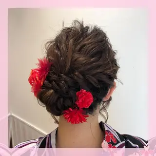 ミディアム ヘアアレンジ plum.所属・🍒前川 🍒のヘアスタイル