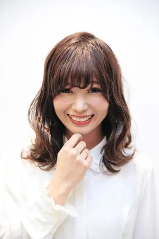 ミディアム カラー ディレクター ノナカのヘアスタイル