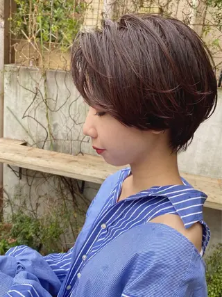 ショート カラー パーマ 小顔ショート✁ ⁂Yukari⁂のヘアスタイル