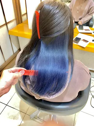 セミロング カラー 山田勇真 ボブ/縮毛矯正/金山のヘアスタイル