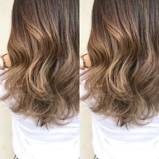 ミディアム カラー 艶髪育成サロン 京橋　shinのヘアスタイル