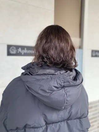 ミディアム パーマ 横手 亜紀のヘアスタイル