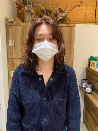 ミディアム カラー パーマ パーマ指名No1 /namiのヘアスタイル