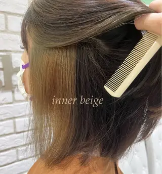 ミディアム カラー 《艶髪縮毛矯正》 かのん☽⑅ ˖のヘアスタイル