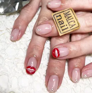 ロング パーマ ヘアアレンジ キッズ ネイル マツエク・マツパ MALCAnail(マルカネイル)所属・荒木 莉奈のネイルデザイン