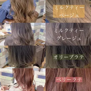 ミディアム カラー ブリーチなし Wカラー🩷星野翔太のヘアスタイル
