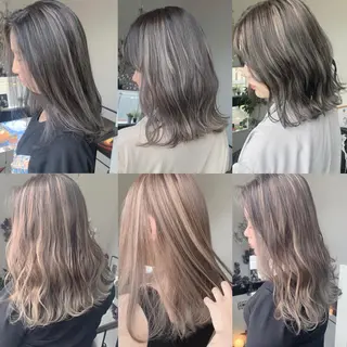 ロング カラー 袴田 伊代のヘアスタイル
