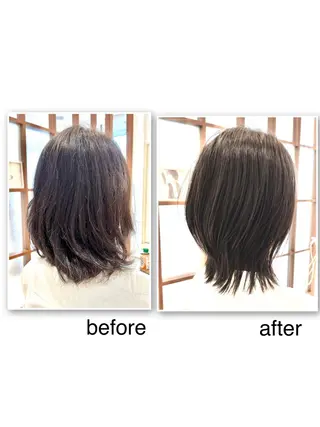 ミディアム ツヅキ マスミのヘアスタイル