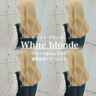 ロング カラー ダメージレスハイ トーン💖kanonのヘアスタイル