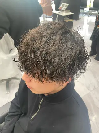 パーマ メンズ 🐥くまがい💛 ダブルカラー／パーマのヘアスタイル