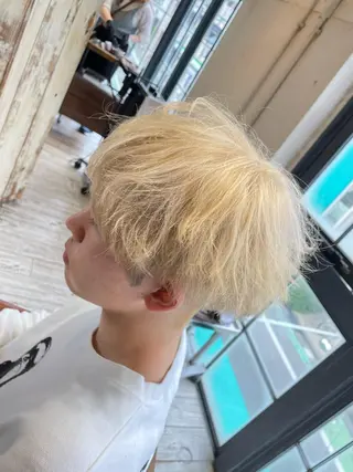 ショート カラー メンズ メンズカット ボブ/米崎駿也のヘアスタイル