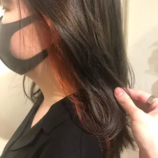 ミディアム カラー ヘアアレンジ 岡村 玲奈のヘアスタイル