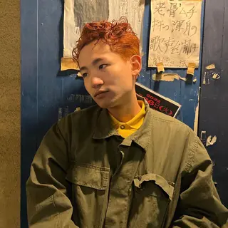 ショート カラー パーマ メンズカット・パーマ eliasのヘアスタイル