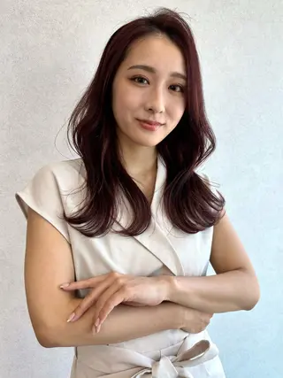 ロング カラー 流行りのレイヤーカッ ト得意💟akariのヘアスタイル