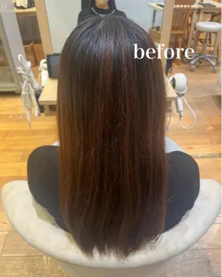セミロング パーマ 暖色カラー/似合わせ カット/名古屋/辻のヘアスタイル