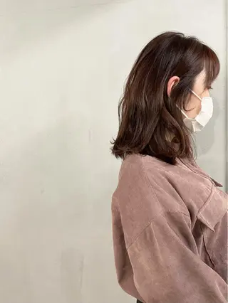 ミディアム カラー パーマ ヘアアレンジ メンズ キッズ ネイル マツエク・マツパ #tag 稗田綾加のヘアスタイル