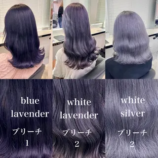 セミロング カラー ヘアアレンジ 💕上野美容師☁ ブリーチ💖サワのヘアスタイル