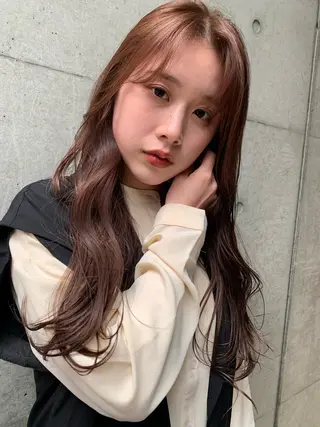 ロング カラー 上川 美幸のヘアスタイル