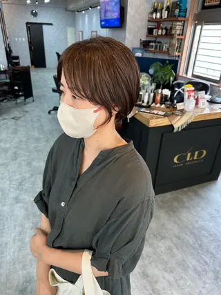 ショート C’LD hair produce /シールドヘア所属・モテ髪/ボブ/ショー ト/アダチフウトのヘアスタイル