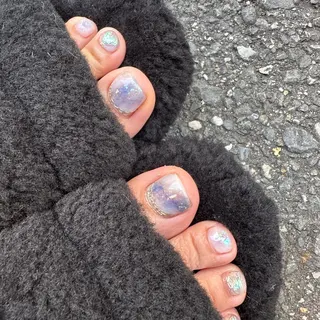 ロング カラー ヘアアレンジ キッズ ネイル マツエク・マツパ アイブロウ 福田 加奈のネイルデザイン