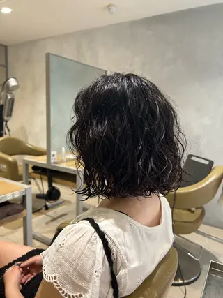 ミディアム パーマ メンズ得意です💥 ハユカといいます❗️のヘアスタイル