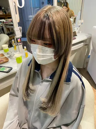 ショート カラー 🧸プルエクステ❤︎ ネイルKAO🧸のヘアスタイル