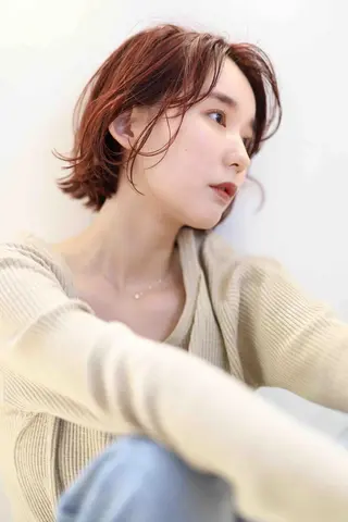 ショート カラー パーマ 【全席個室サロン】 NUMBER 天王寺のヘアスタイル