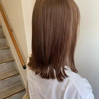 ミディアム カラー MARU レイヤー/パーマのヘアスタイル