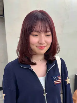 ミディアム カラー グレージュ/レイヤー /ボブ/moyu🎀のヘアスタイル