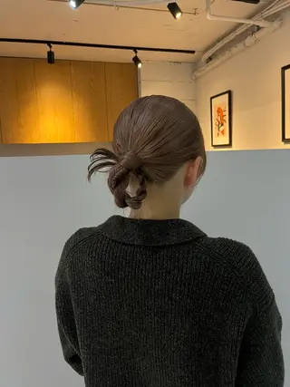 ロング カラー ヘアアレンジ lorensalon所属・暖色カラー/アレンジ モカ💛🎶のヘアスタイル