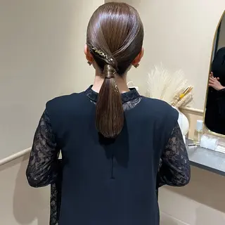 ミディアム ヘアアレンジ 🫧tomoka 透明感カラー🫧のヘアスタイル