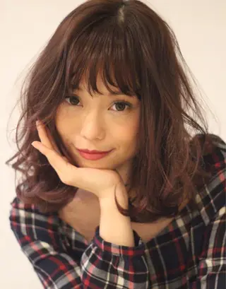 ミディアム カラー パーマ Lumderica(ラムデリカ)所属・横浜/元町/石川町 ラムデリカYUKAのヘアスタイル