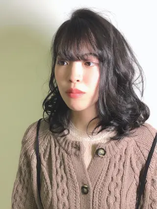 ミディアム カラー ✁完全個室✁永野 晴のヘアスタイル