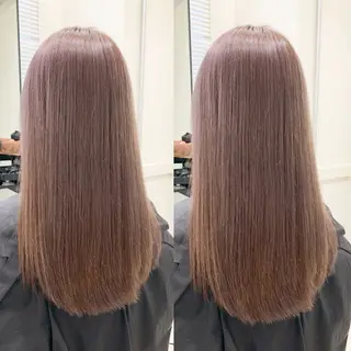 カラー 縮毛矯正/髪質改善 /レイヤー/韓国のヘアスタイル