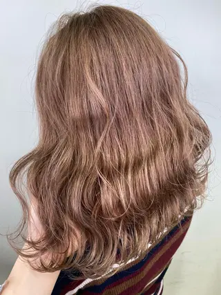 ミディアム カラー ヘアアレンジ ネイル マツエク・マツパ 💓💓彩 音💓💓のマツエク・マツパデザイン