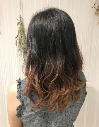 セミロング 〖 韓国hair 〗 室岡　咲希のヘアスタイル