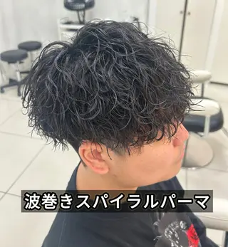 ショート パーマ メンズ 髪質改善/艶カラー/ メンズパーマ/鈴木のヘアスタイル