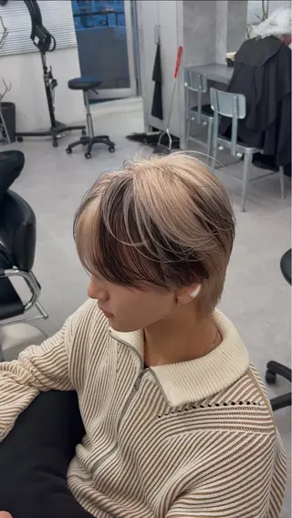 ミディアム カラー メンズ メンズバレイヤージュ 🔥メンズカット🔥のヘアスタイル